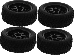 Mini Tires Off-Road Solid Tires Rc Car Wheel Hubs Rims for Replacement