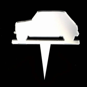 Mini Car Cake Toppers, Acrylic Colours & Engraving Services 15cm