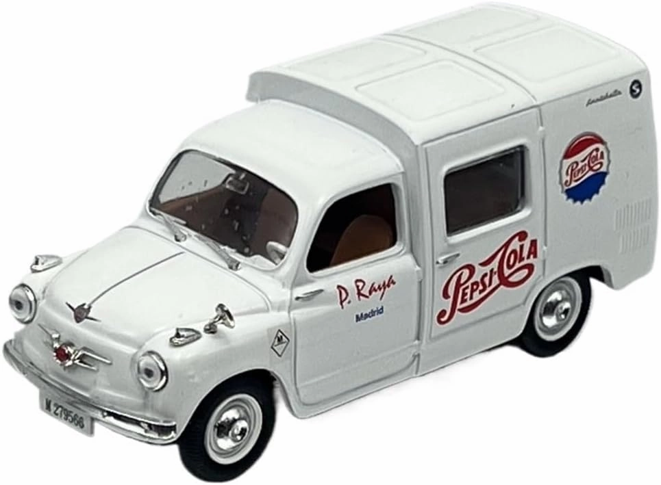 Mini Cars Replica 1/43 for Siata Formichetta 600 Seat Van Model White Diecast Metal Antique Classic Car Interior Decor Race Car Birthday Party Decorations