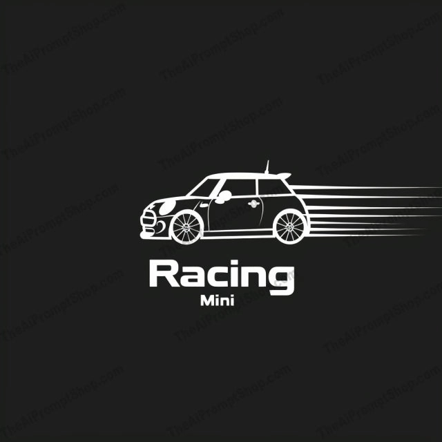 Mini Cooper Illustration AI MidJourney Image Prompt, 8776
