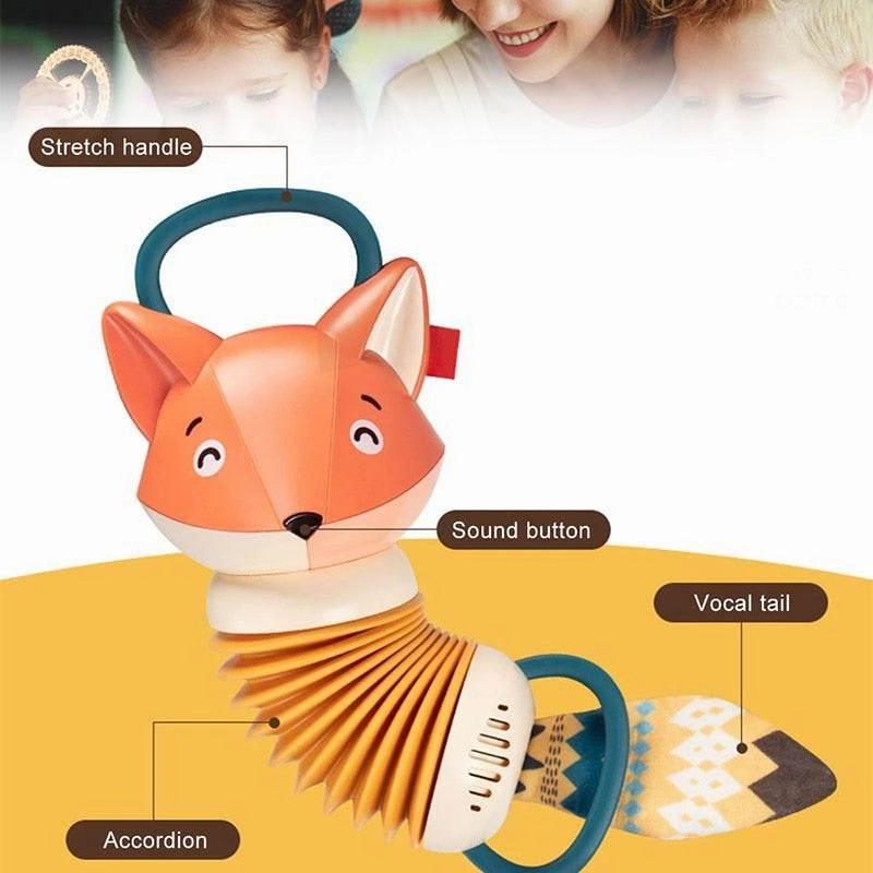 Mini Fox Accordion - Baby Musical Toy Instrument