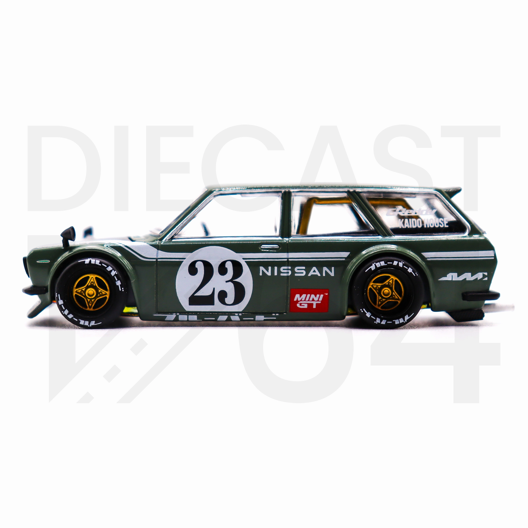 Mini GT Kaido House Datsun 510 Wagon Carbon Fiber V3 - Green
