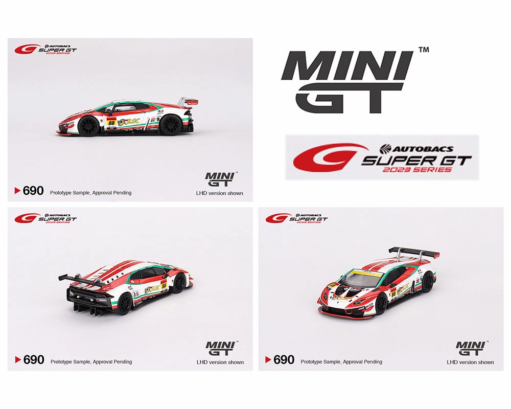 Mini GT Lamborghini Huracán GT3 EVO2 #88 JLOC 2023 Super GT Series