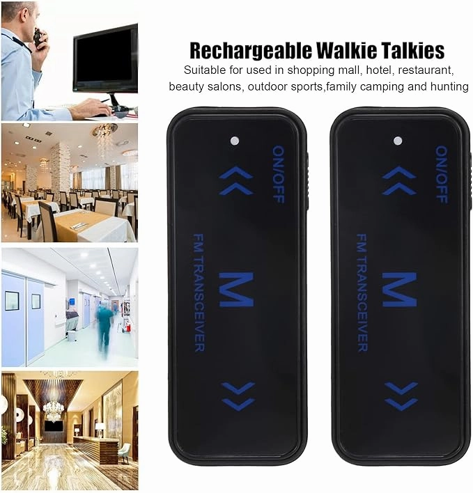 Mini Micro Walkie-Talkie,V108 Rechargeable Handheld Remote Walkie-Talkie Pair,Portable USB Two-Way Radio,Suitable for Shopping Malls,Restaurants,Outdoor Sports,Etc.(V108)