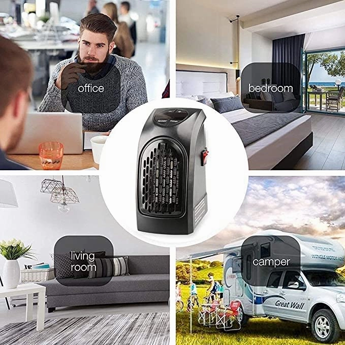 Mini portable wall outlet Fan blower heater with Advanced Ceramic Technology (400 W)