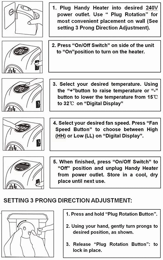 Mini portable wall outlet Fan blower heater with Advanced Ceramic Technology (400 W)