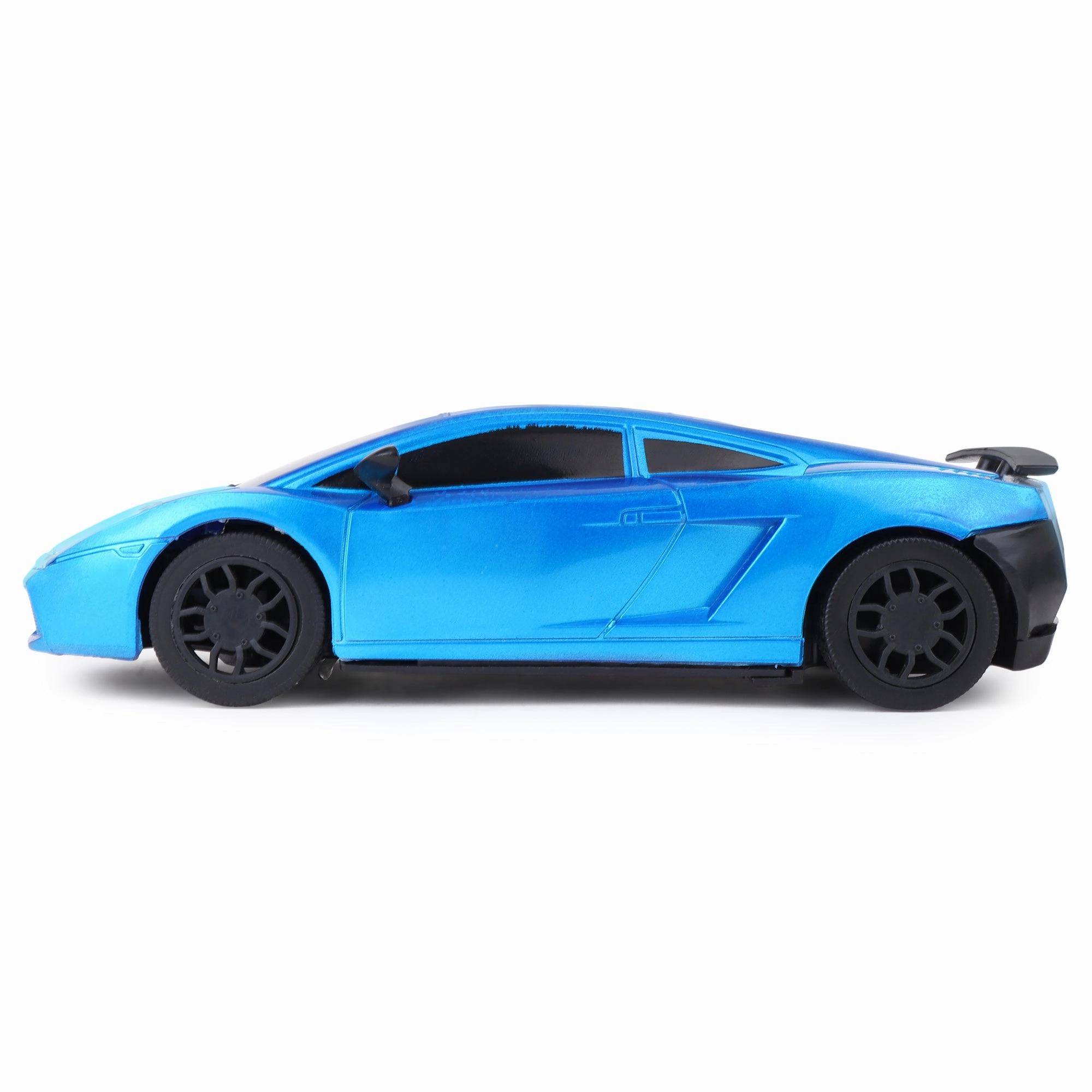 Mini Pro RC Car - Blue | 27 MHz Fully Functionable | 1:24 Scale | Battery & Charger Cable | Range upto 25m | Luminous Headlight | Perfect Tyre Grip | For Age 4  Years