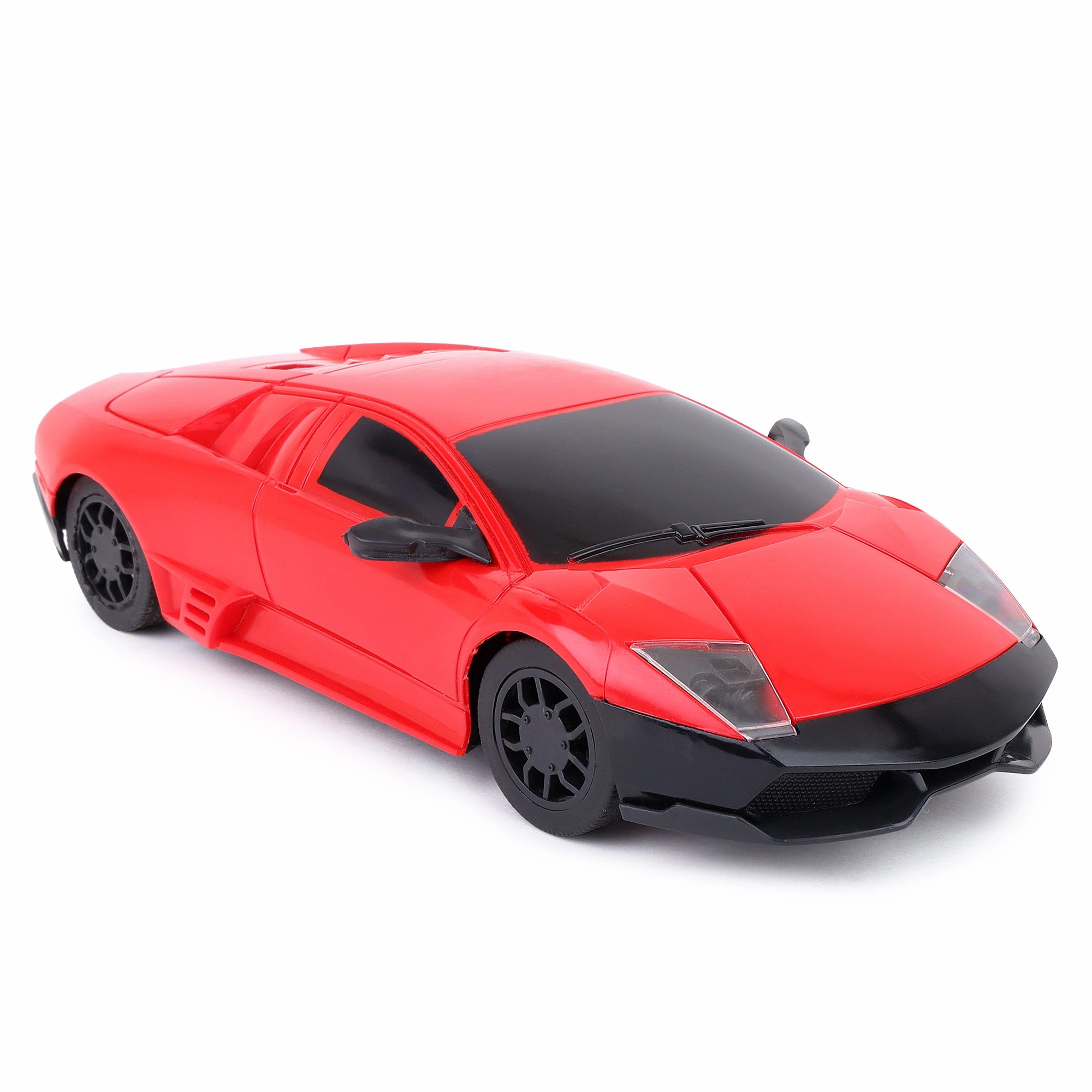 Mini Pro RC Car - Red | 27 Mhz Fully Functionable | 1:24 Scale | Battery & Charger Cable | Range upto 25m | Luminous Headlight | Perfect Tyre Grip | For Age 4  Years