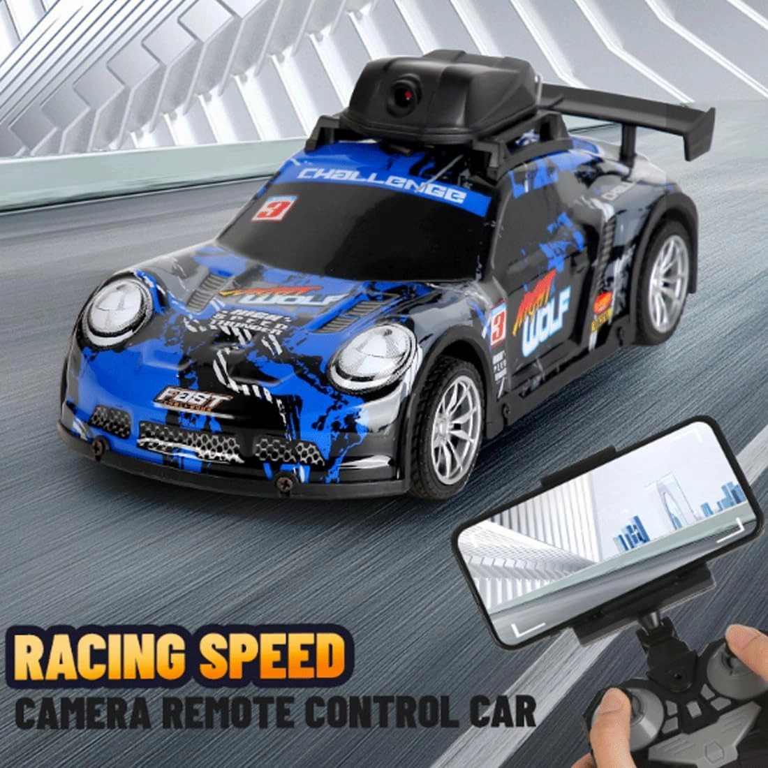 Mini RC Drift Car with HD Camera & LED Lights, 2.4G 4CH Remote Control Car Electric Racing Sports Cars for Adult Teens - RTR Version / 2 Battery