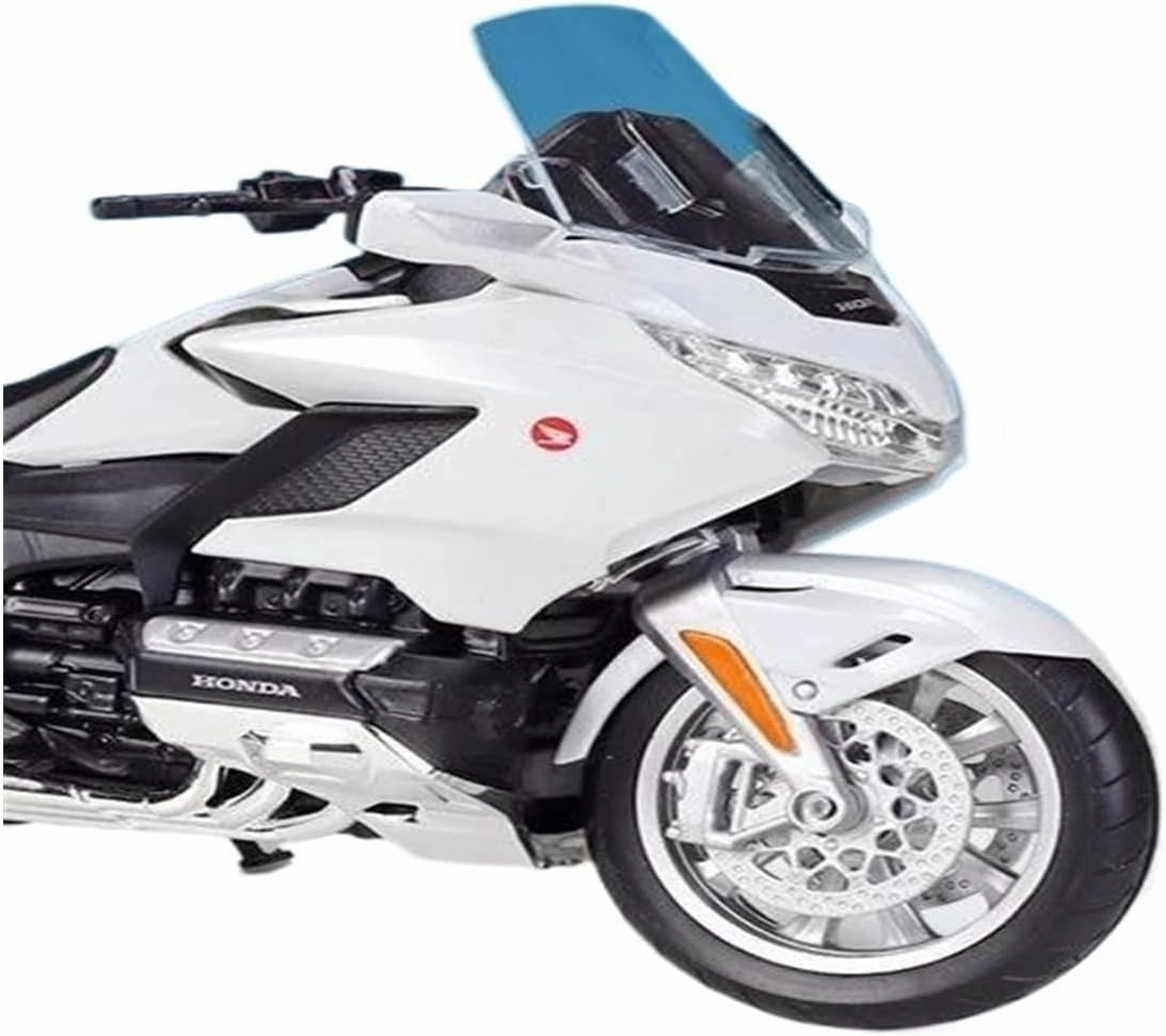 Mini Simulation Motorcycle Toys 1:12 for Honda Gold Wing Alloy Motorcycle Simulation of Children's Toys and Gifts Adult for Boys(Black)