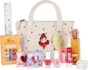 MISS NELLA Kids Bag of Wonders, Makeup & Nail Polish Set Safe and Fun Gift - Hypoallergenic, Dermatologically Tested Kid-Friendly, Non-Toxic, Cosmetic Bag Included – Special Edition