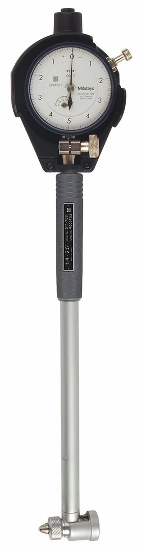 Mitutoyo 511-752 Bore Gauge and Dial Indicator, Inch, 1.4-2.5" Range, 0.0001" Graduations,  /- 0.0002" Accuracy