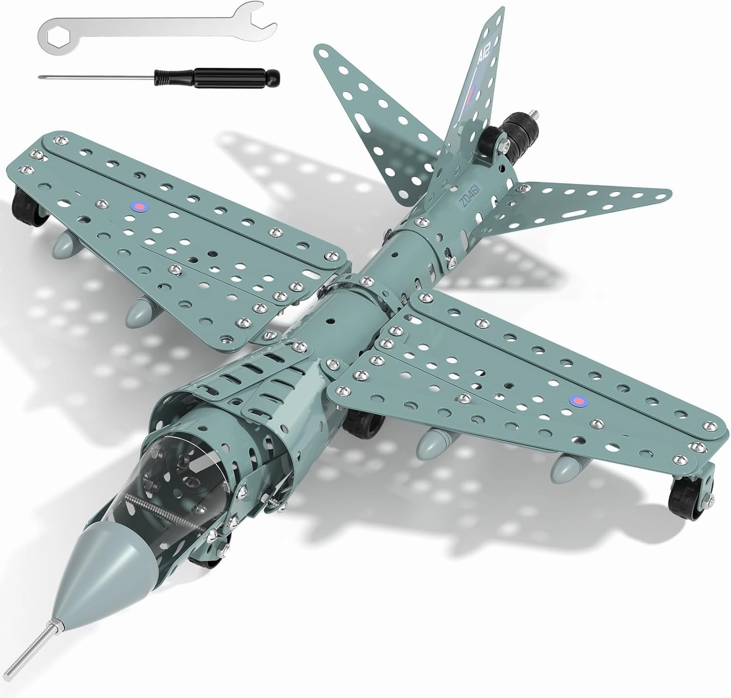 Model Airplane STEM Building Projects Toys - DIY Building STEM Projects Toys for Kids Boys Girls Ages 8-12-16, Assembly Science Kit Model Plane Birthday Gift Toys for Kids Boys 8 9 10 11 12 Years Old