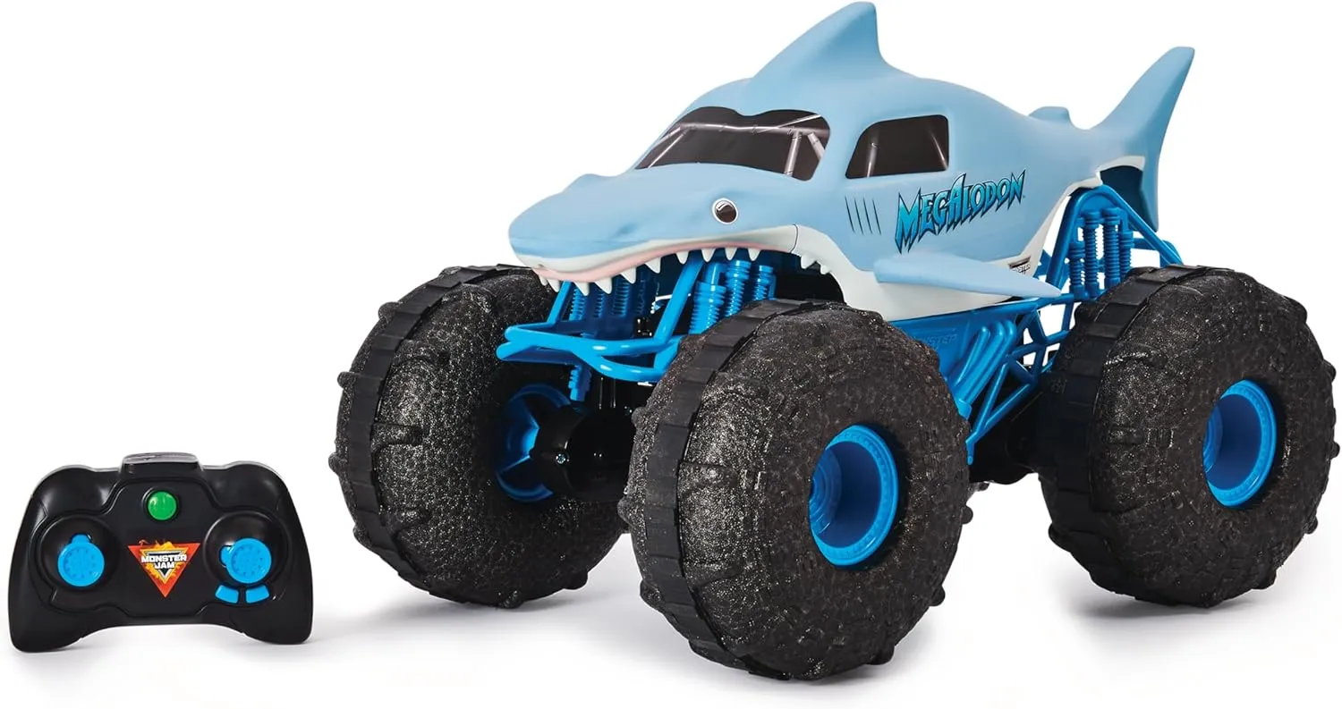 Monster Jam, Official Megalodon Storm All-Terrain Remote Control Monster Truck for Boys and Girls, 1:15 Scale, Kids Toys for Ages 4-6 