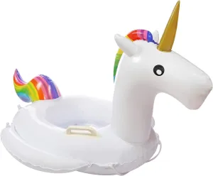 MorTime Baby Pool Float Unicorn Inflatable Swimming Ring Seat, 30" Unicorn Swim Float for Kids Toddlers Babies 1-6 Years