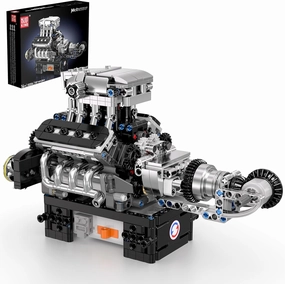 Mould King V8 Engine Model Kit That Works for 14  Kids Boys and Adults, 10206 MCL V8 DIY Car Engine Model Educational Experiment Toy, 737Pcs
