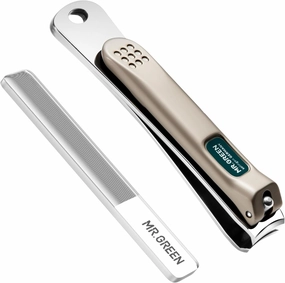 MR.GREEN Nail Clippers for Thick Nails, Medical Grade Stainless Steel Professional Nail Cutter, Sharp and Durable Nail Clipper Kit for Men and Women
