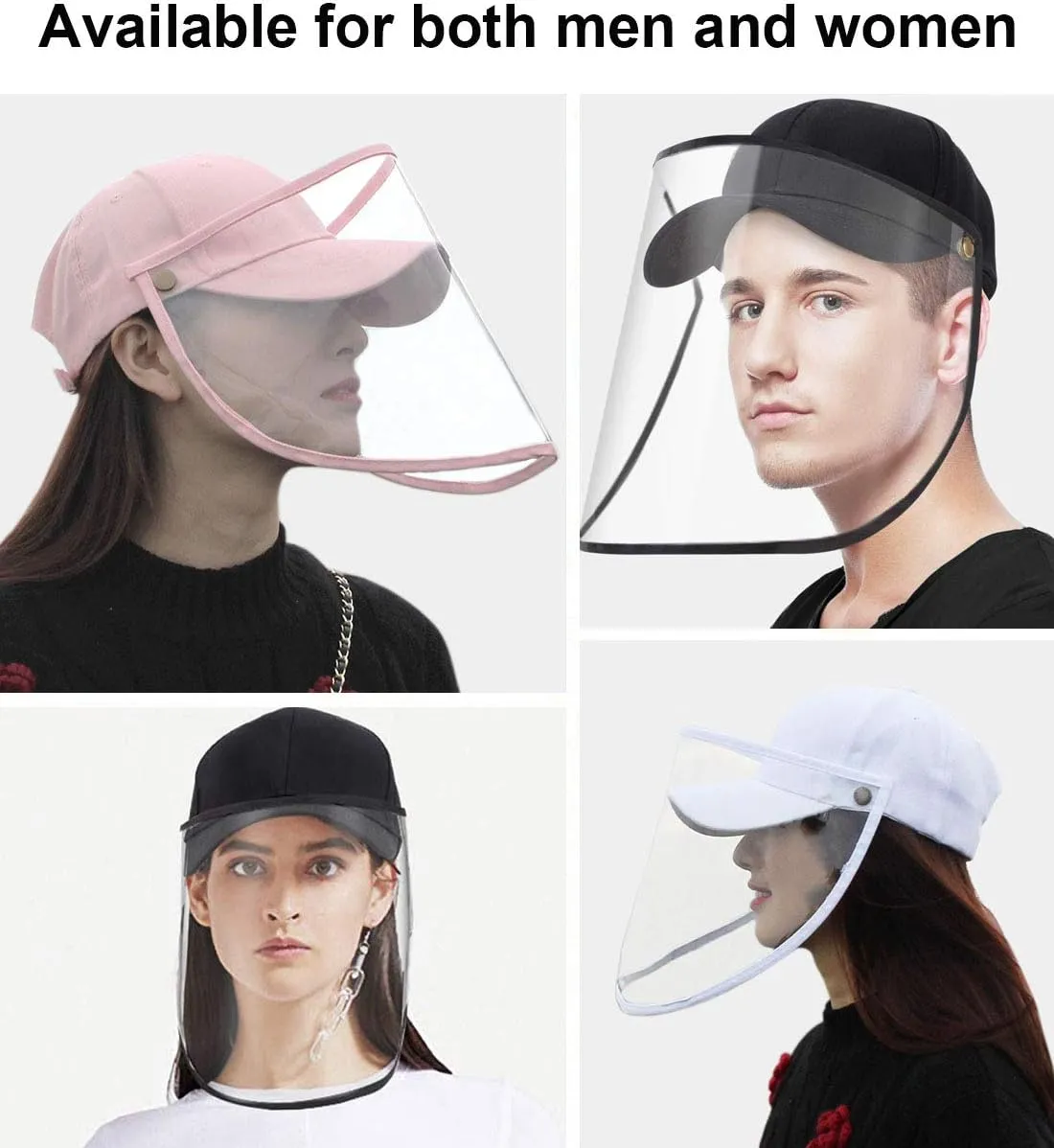 Muryobao Men Women Summer Face Shield Baseball Hat UV Protection Outdoor Fishing Detachable Sun Visor Cap