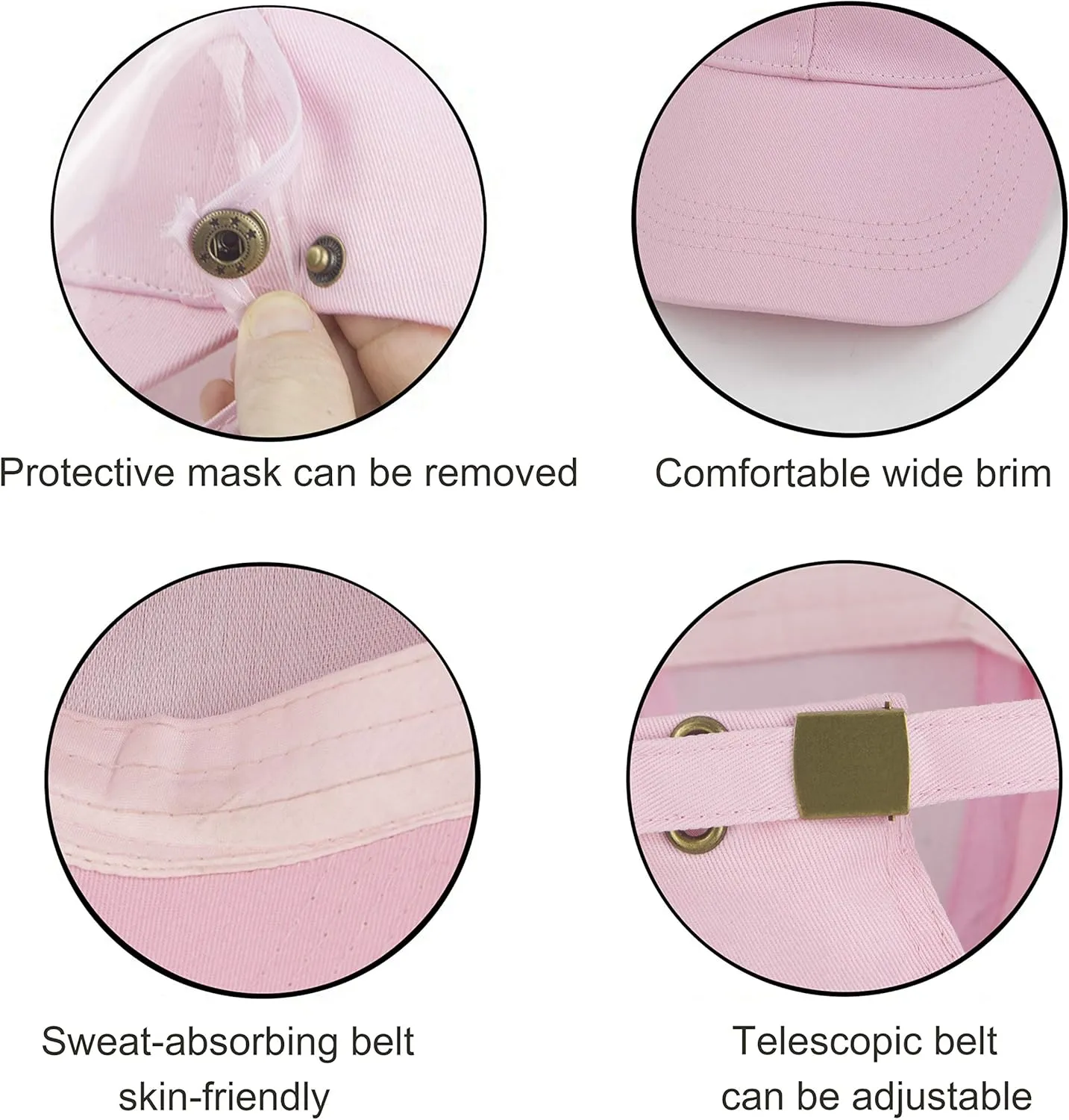 Muryobao Men Women Summer Face Shield Baseball Hat UV Protection Outdoor Fishing Detachable Sun Visor Cap