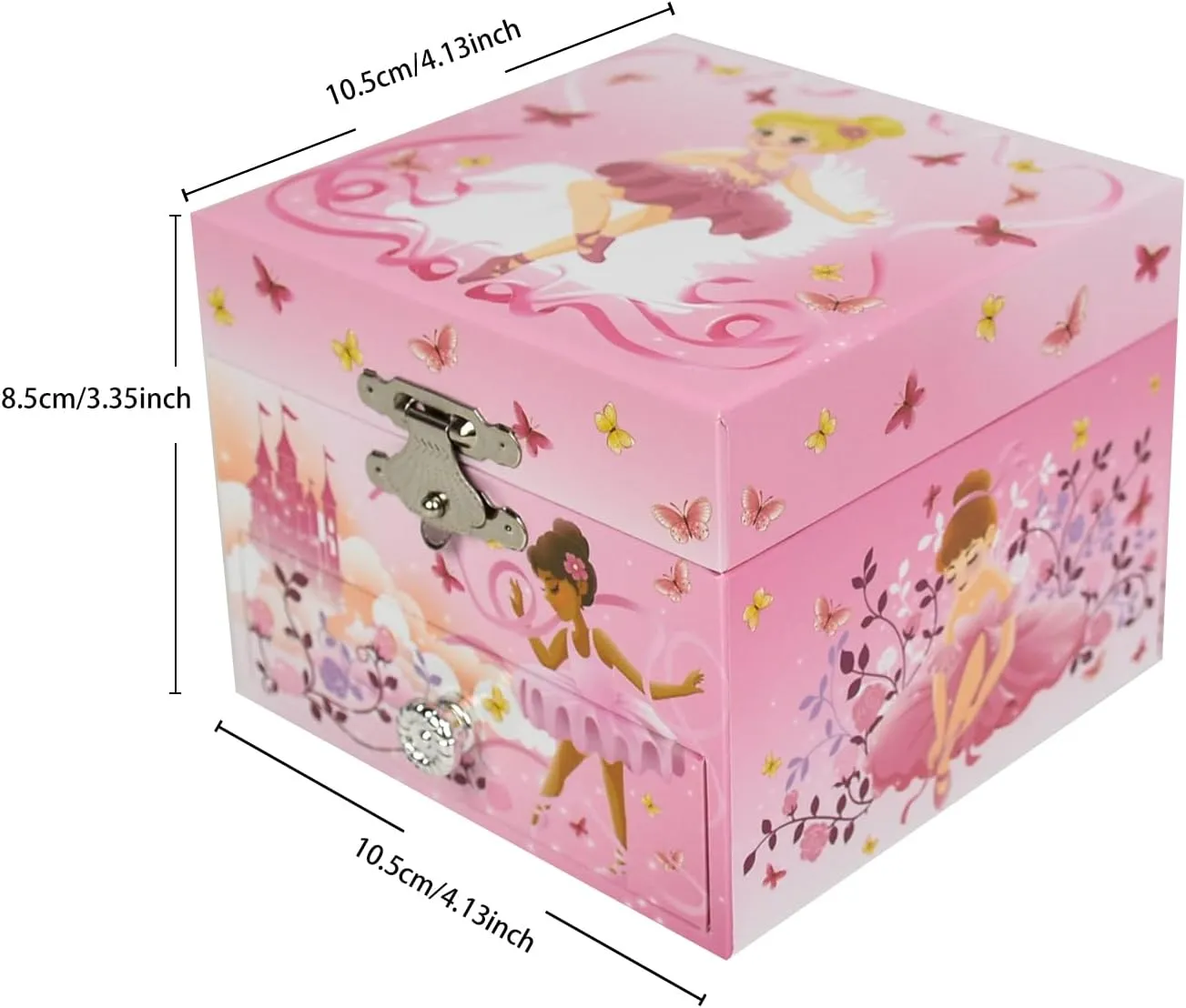 musical jewelry box for girls，dance recital gifts for girls, girls jewelry box, girl birthday gift - Ballet Girl Musical Jewelry Box. (drawer)