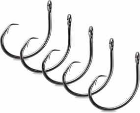 Mustad Demon Perfect Wide Gap Inline Circle Hook, 39948NP-2X Strong Fishing Hooks, Ideal for Saltwater & Freshwater Fishing, Original Patented Design, Black Nickel - Size 10/0-25 Packs