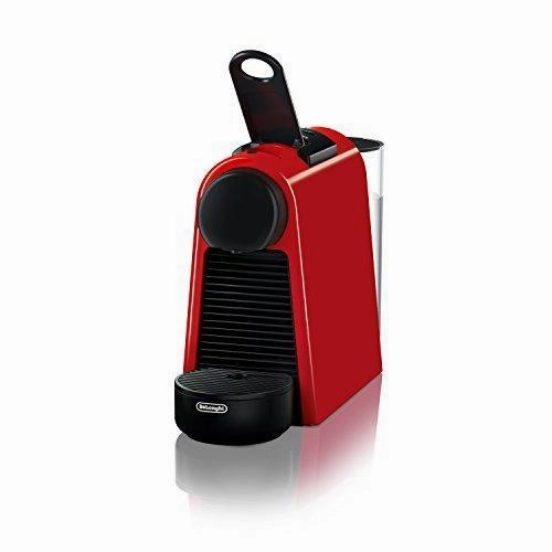 Nespresso Essenza Mini Original Espresso Machine Bundle with Aeroccino Milk Frother by De’Longhi, Red