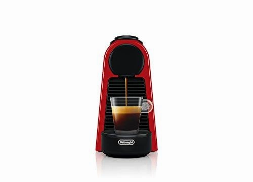 Nespresso Essenza Mini Original Espresso Machine Bundle with Aeroccino Milk Frother by De’Longhi, Red