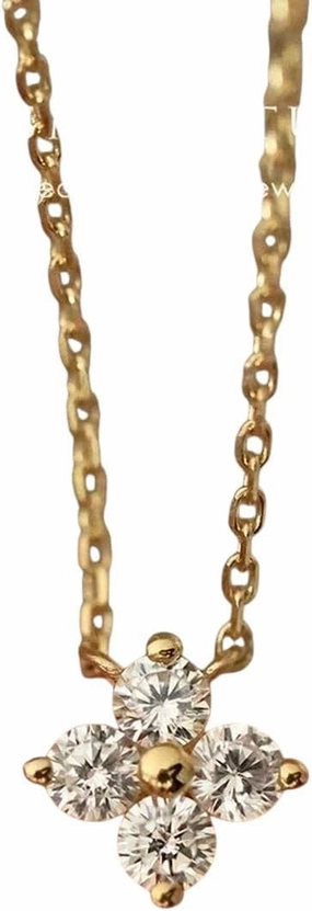 New 2026 Unisex Solid 925 Sterling Silver Zircon Flower Diamond Pendant Necklace Dainty Simple Gold For Women Wedding Party Decoration Jewelry Luxury With You Accessories Trendy And Men