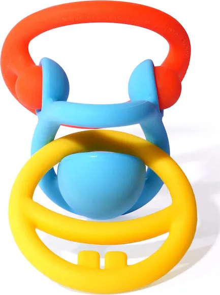 Nigi Nagi and Nogi Teething Rings by MOLUK - Primary colors