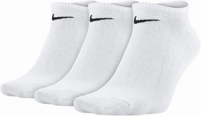 Nike Everyday Lightweight No-Show Socks (3 Pair) (White/Black, S)