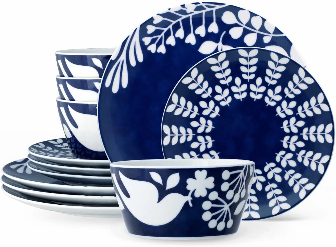 Noritake Bluefjord 12-Piece Dinneware Set, Service for 4