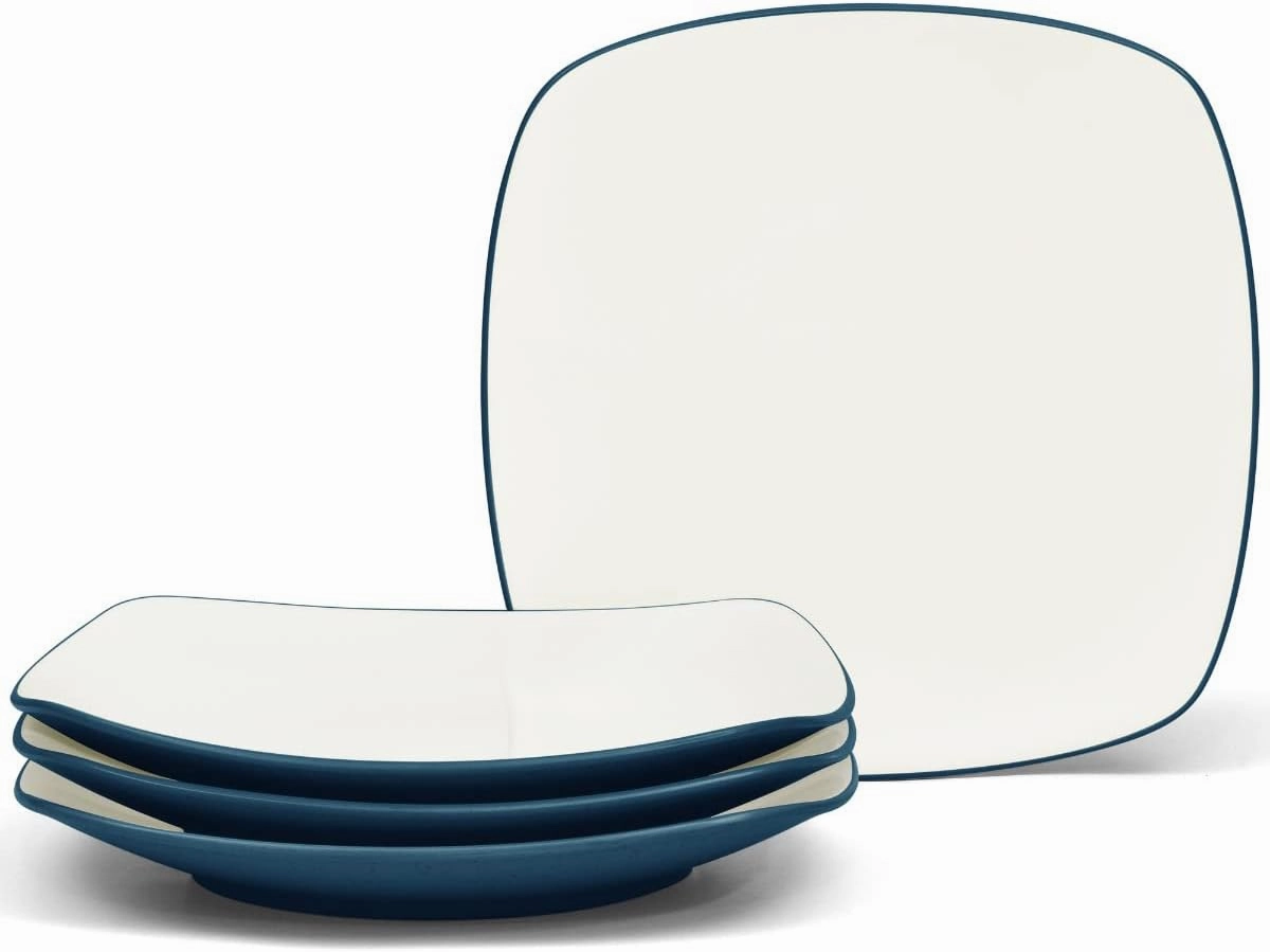 Noritake Colorwave Blue 8-1/4" Square Salad/Dessert Plates, Set of 4