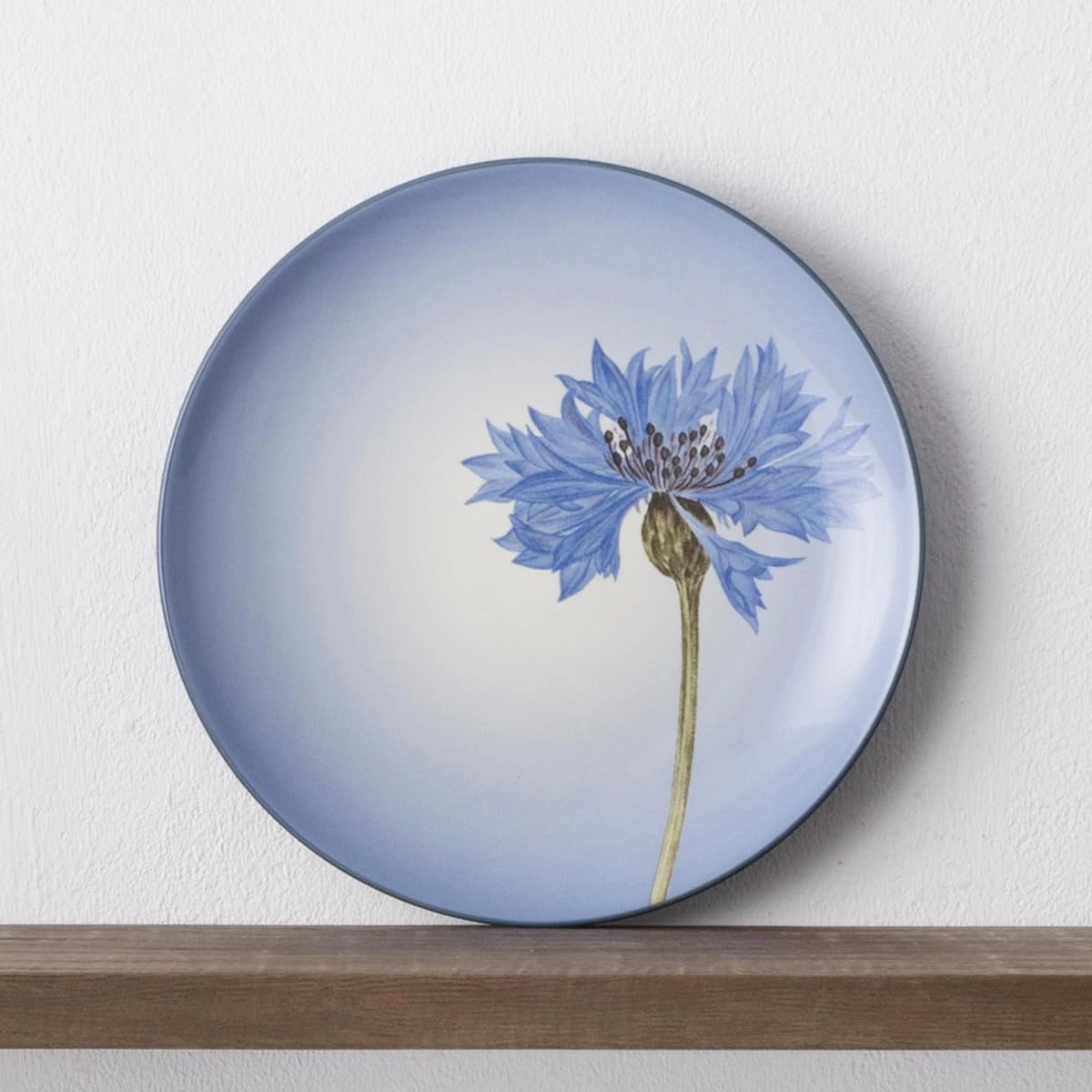 Noritake Colorwave Blue Set of 4 Floral Accent Plates, 8.25"