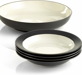 Noritake Colorwave Graphite 5-Piece Pasta Salad Set