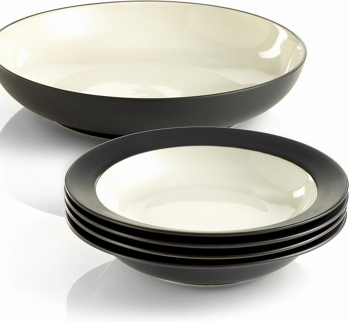 Noritake Colorwave Graphite 5-Piece Pasta Salad Set