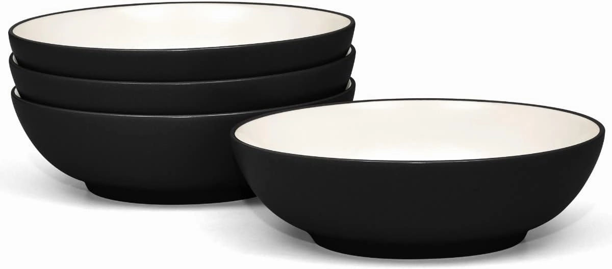 Noritake Colorwave Graphite Set of 4 Cereal Bowls, 7", 27 oz.