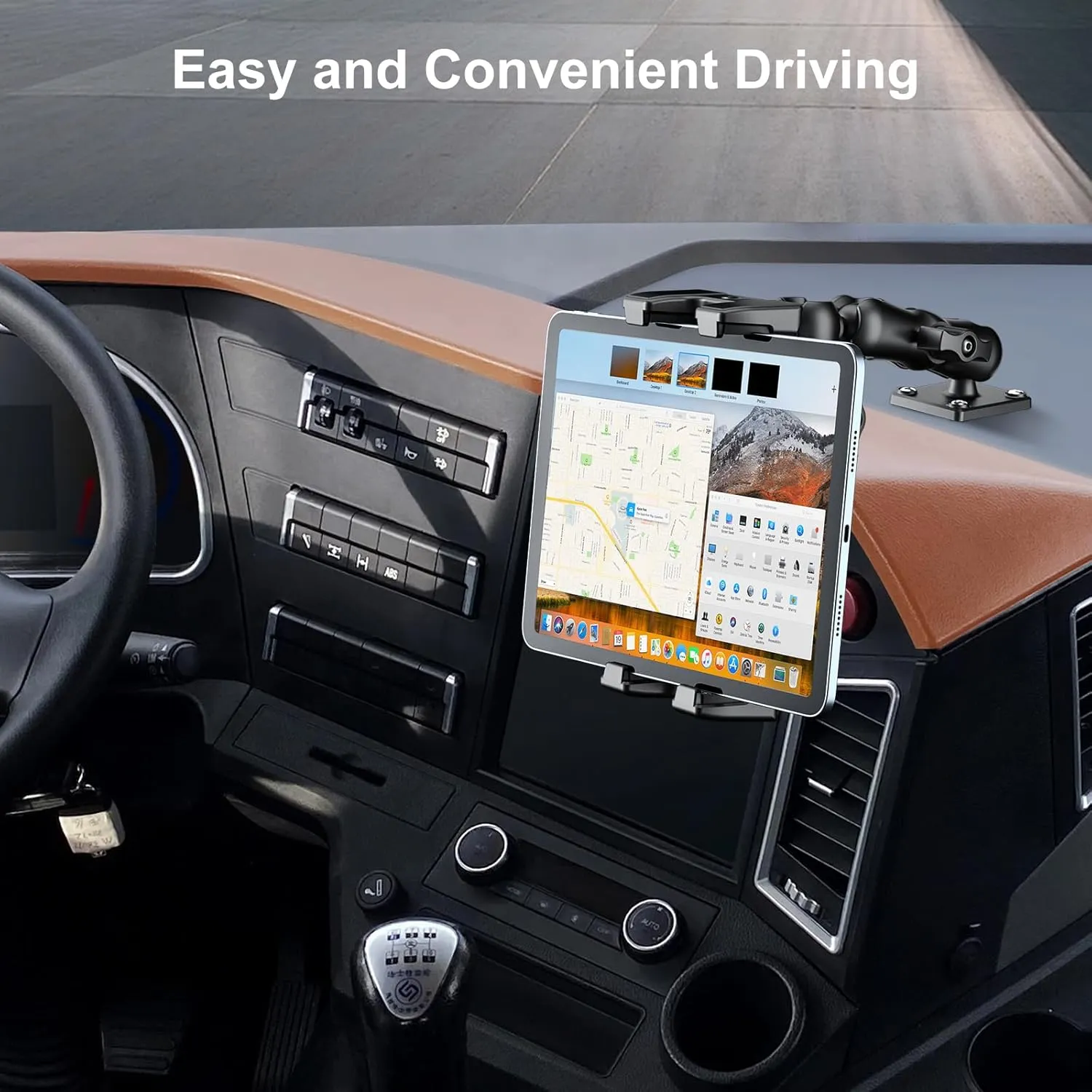 OHLPRO Tablet Mount for Truck - Heavy Duty Drill Base - Tablet Holder for Car Dashboard, iPad Holder for All 5"-13" iPad Pro Samsung Galaxy Kindle fire Tablets and Car Truck Wall Desk etc.