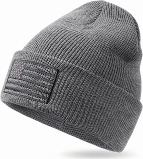 OUTDOOR SHAPING American Flag Embroidered Knit Cuffed Beanie for Men Women Tactical Winter Warm Hat