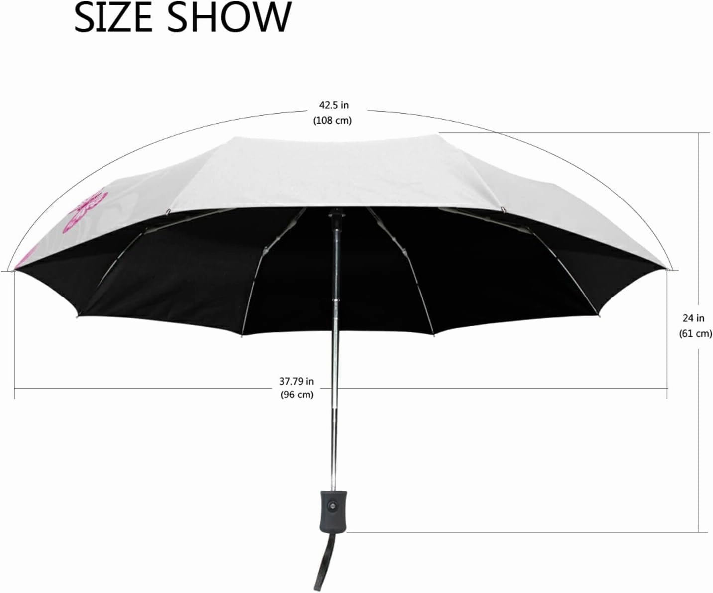 Oyihfvs Automatic Windproof Waterproof Umbrella, Folding Umbrella Reinforced Portable Compact Anti-UV Sun rain Auto Open/Close