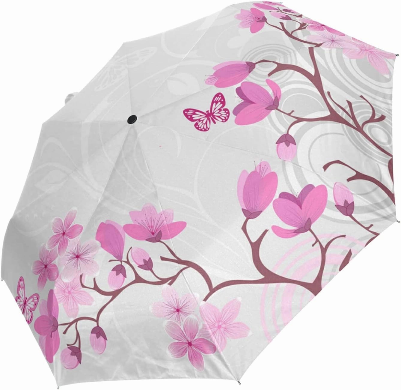 Oyihfvs Automatic Windproof Waterproof Umbrella, Folding Umbrella Reinforced Portable Compact Anti-UV Sun rain Auto Open/Close
