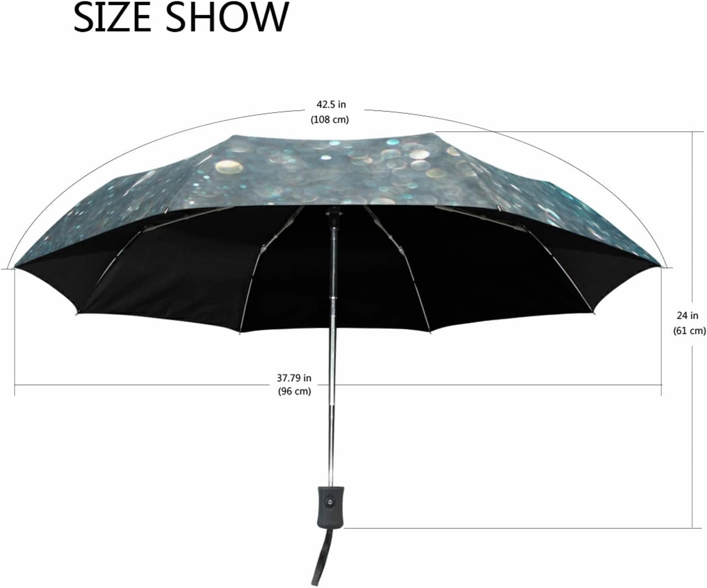 Oyihfvs Automatic Windproof Waterproof Umbrella, Folding Umbrella Reinforced Portable Compact Anti-UV Sun rain Auto Open/Close