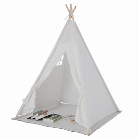 P&P Foldable Teepee Tent   Mat Boho Tent Childrens Wigwam Play Tent for Kids