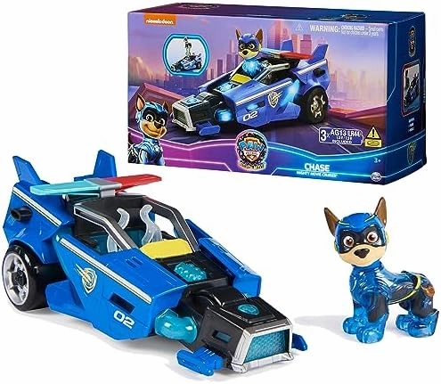 Paw Patrol: The Mighty Movie, Toy Car with Chase Mighty Pups Action Figure, Lights and Sounds, Kids Toys for Boys & Girls 3 