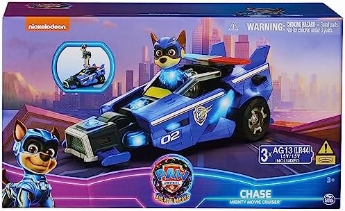 Paw Patrol: The Mighty Movie, Toy Car with Chase Mighty Pups Action Figure, Lights and Sounds, Kids Toys for Boys & Girls 3 