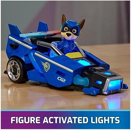 Paw Patrol: The Mighty Movie, Toy Car with Chase Mighty Pups Action Figure, Lights and Sounds, Kids Toys for Boys & Girls 3 