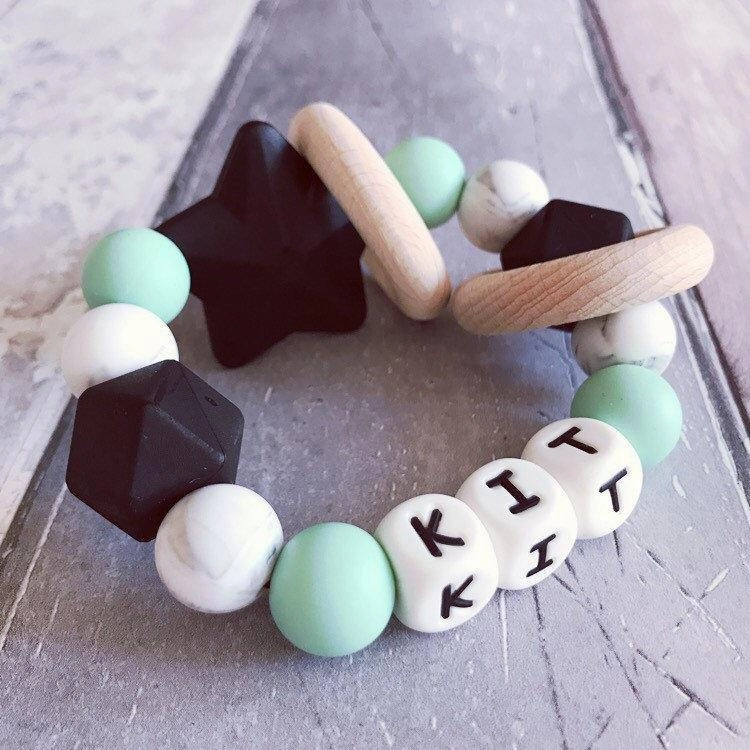 Personalised Silicone Star Teether