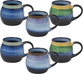 Pfaltzgraff Horizon Mug, Set Of 6, 15-Ounce, Multicolor
