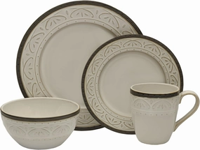 Pfaltzgraff Promenade Scrool Dinnerware Set, Service for 4, Scroll, 16-Piece