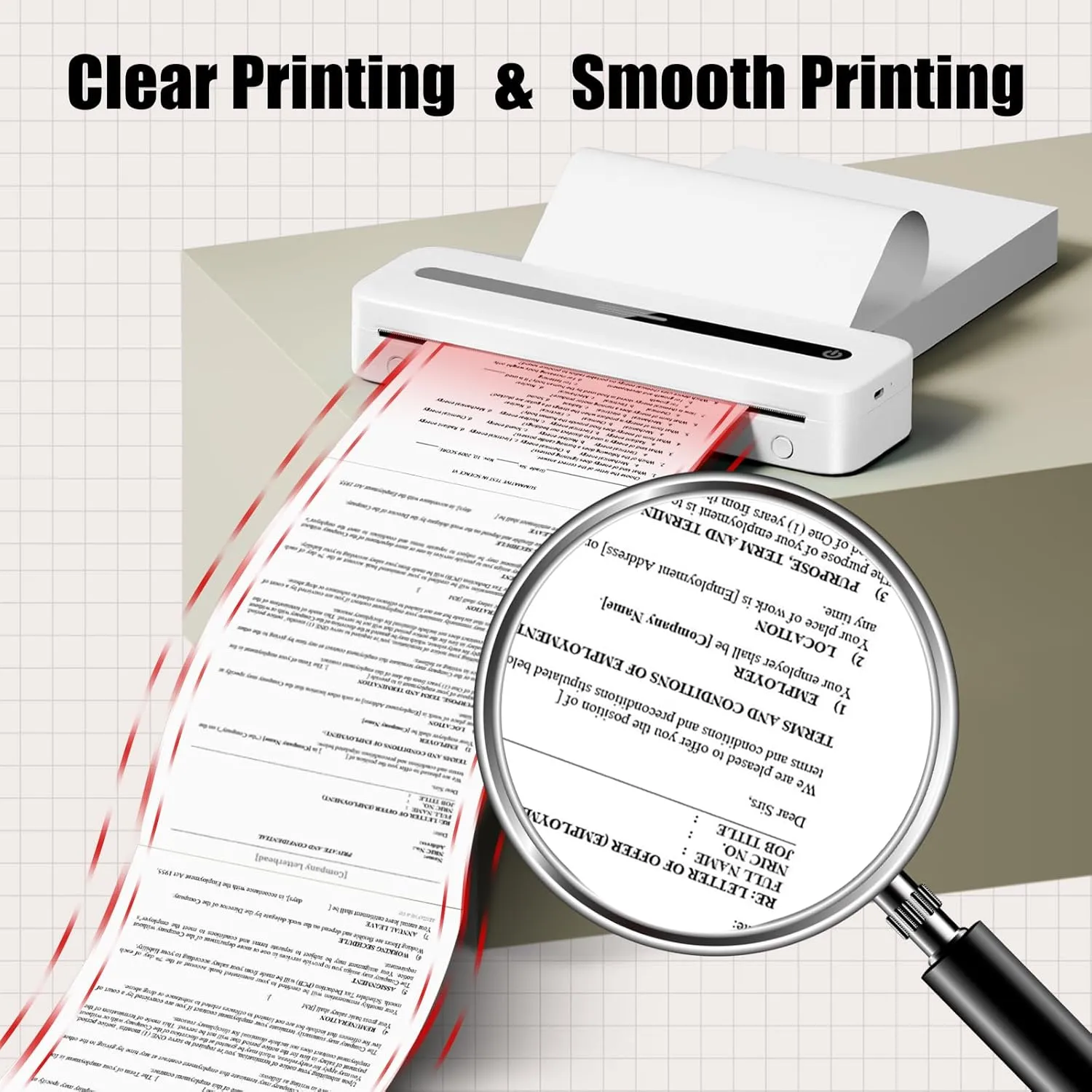 Phomemo A4 Thermal Paper, M08F Thermal Printer Paper Compatible with M08F-Letter M832 M833 M835 M836 & Brother Letter Portable Printer, Size 8.27"x11.69",200 Sheets