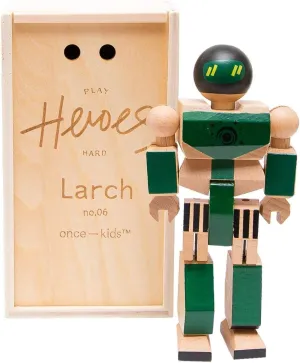 Playhard Hero Action Figures – Larch Wood Baby Toys for Imaginative Play –Sturdy & Durably Packaged Hero Toys for Kids